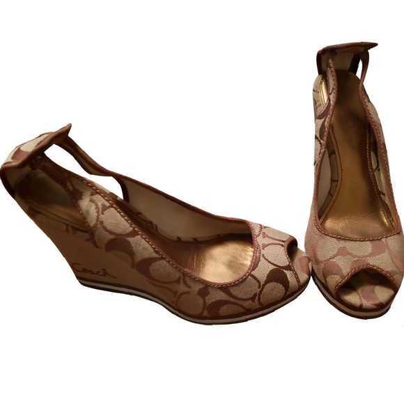 Coach Tarrah Wedges 7.5 Med W Original Box - Picture 4 of 8